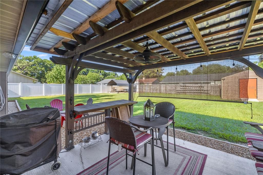 Back porch sitting area