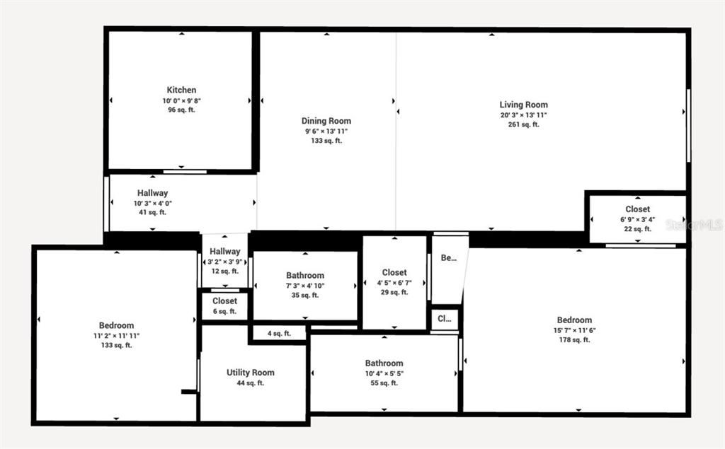 Active With Contract: $189,950 (2 beds, 2 baths, 1118 Square Feet)