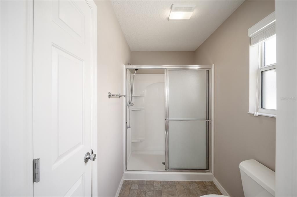 Private Privy with Linen closet and Shower