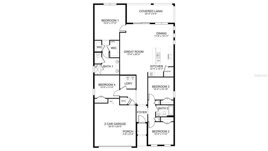 Active With Contract: $352,740 (4 beds, 2 baths, 2034 Square Feet)