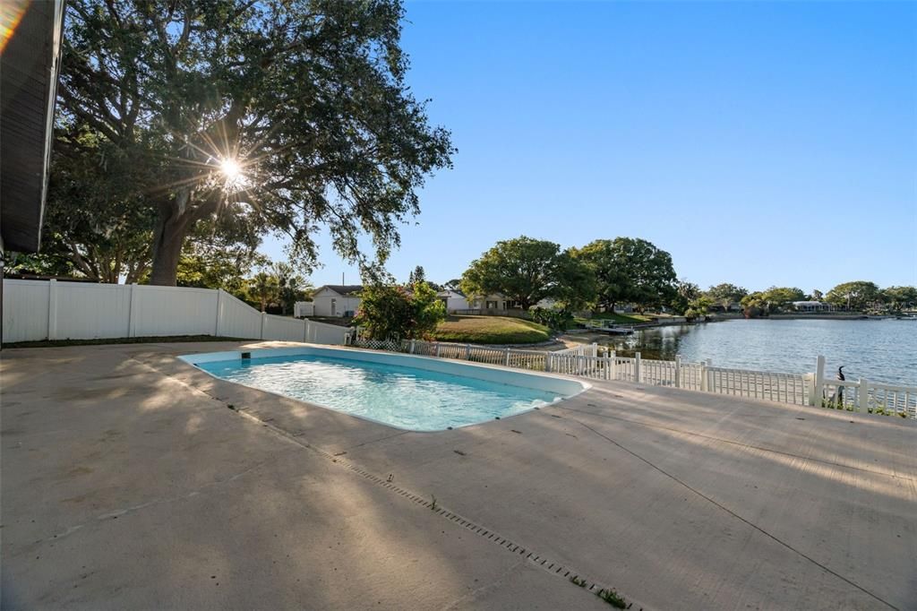 pool with large deck