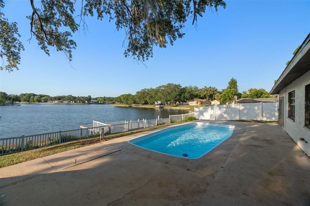 pool over looking the lake