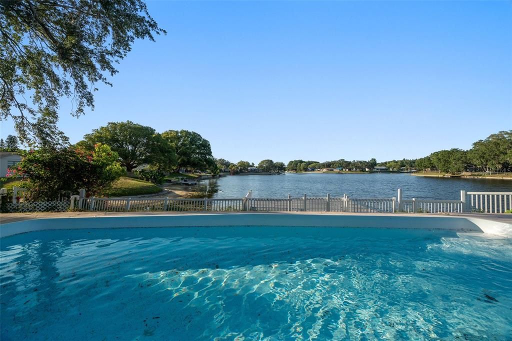 Pool overlooking the lake