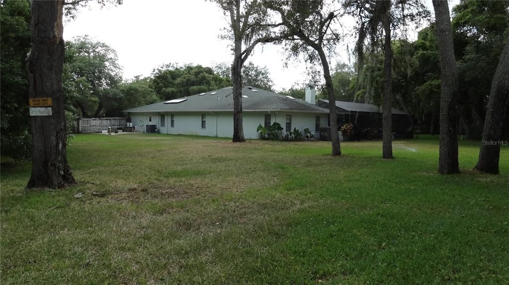 Back yard, fenced, alt view