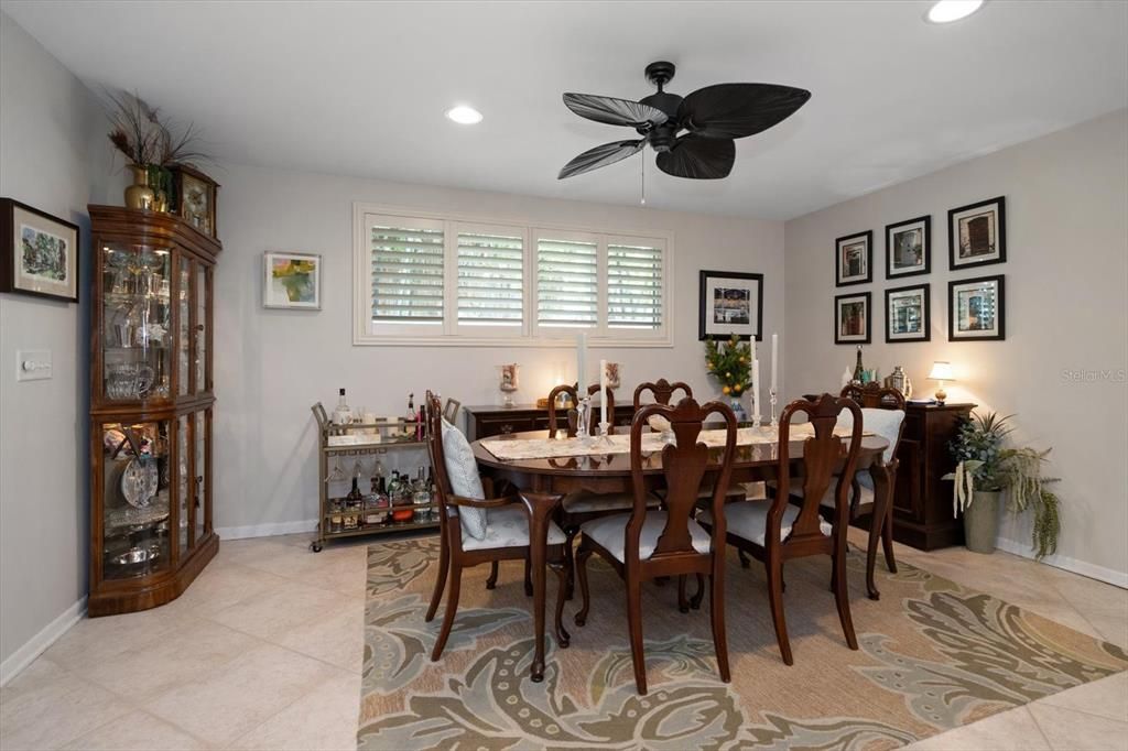 Dining area for more formal moments of entertaining or family gatherings