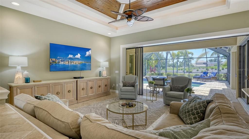 Great Room overlooking pool