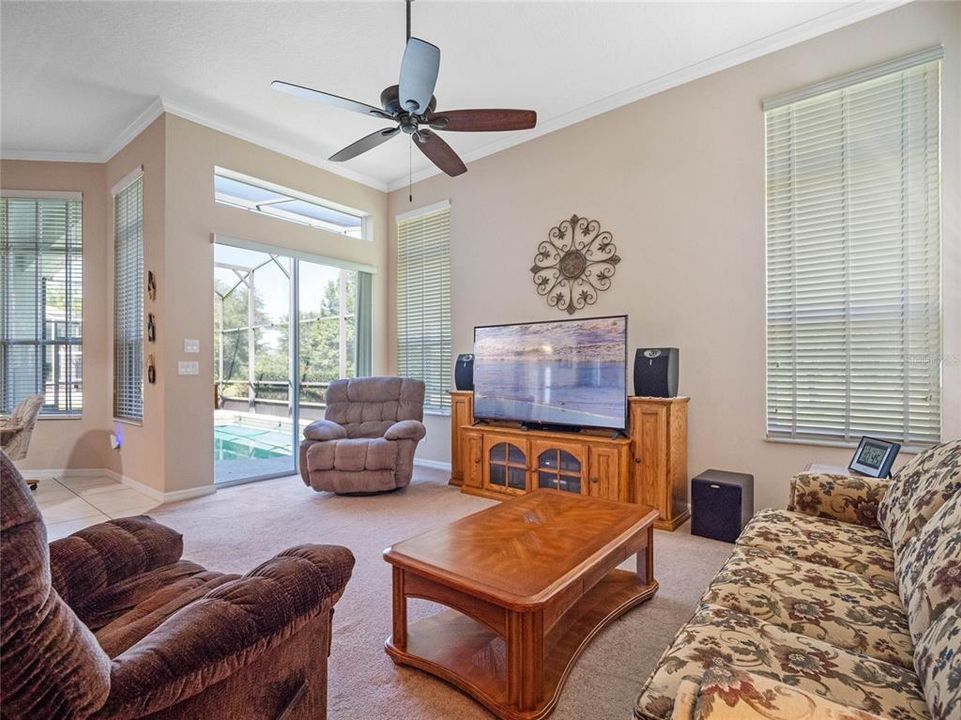 Family Room with access to the pool