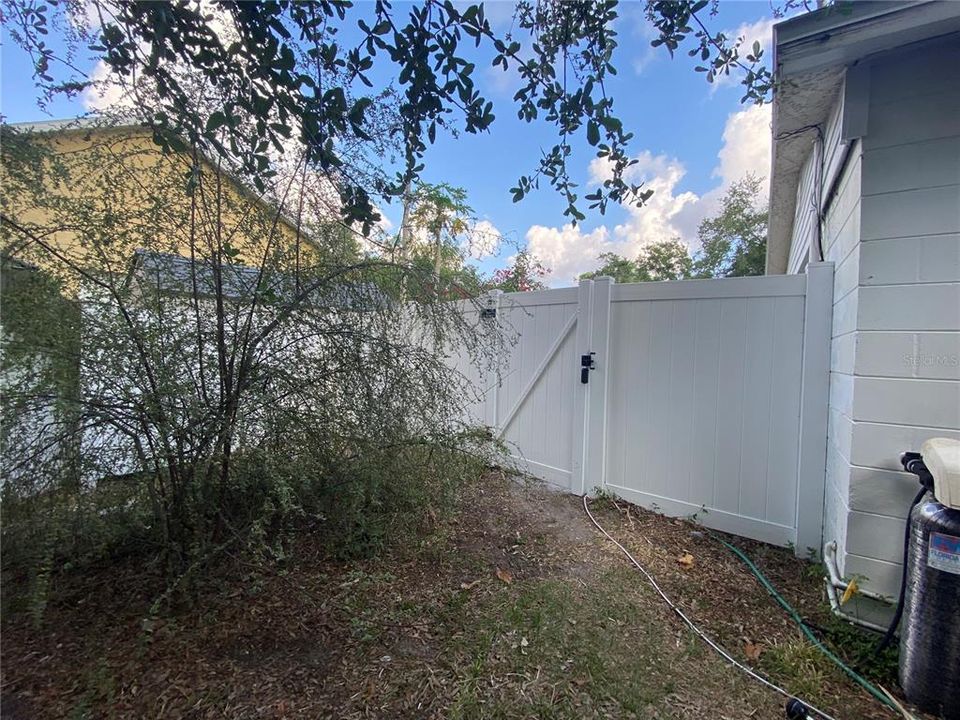 Vinyl Fence with Two Gates Installed 2023