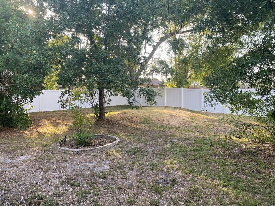 Huge Backyard with Vinyl Fence Installed 2023