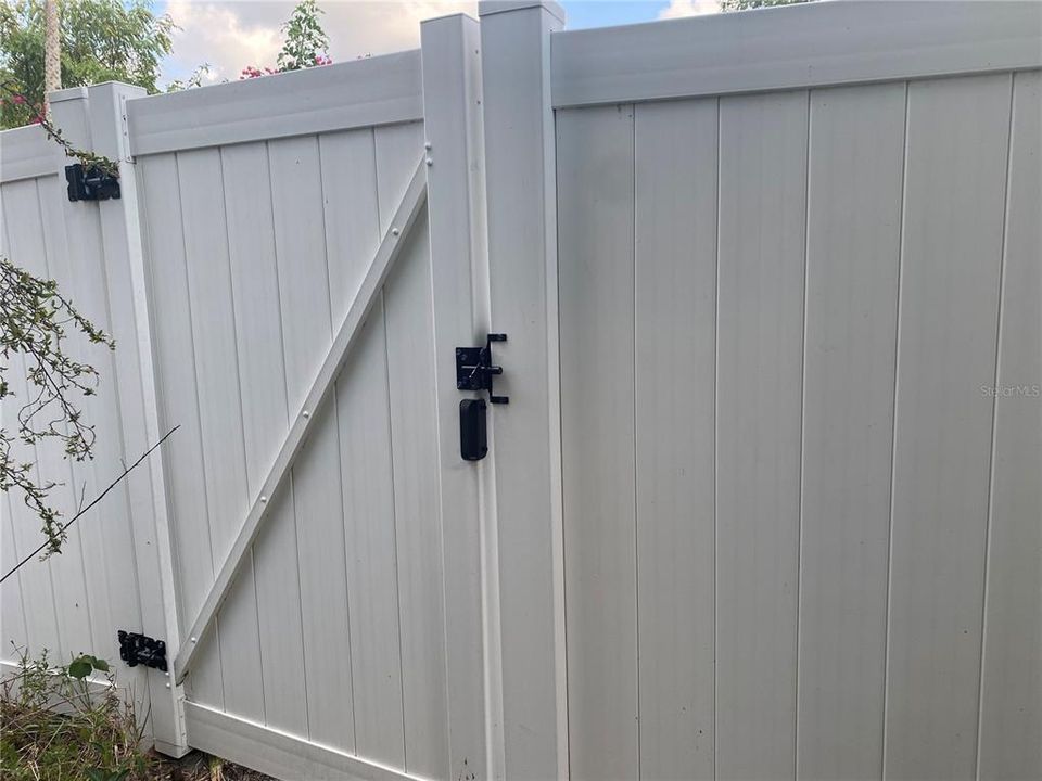 Vinyl Fence with Two Gates Installed 2023