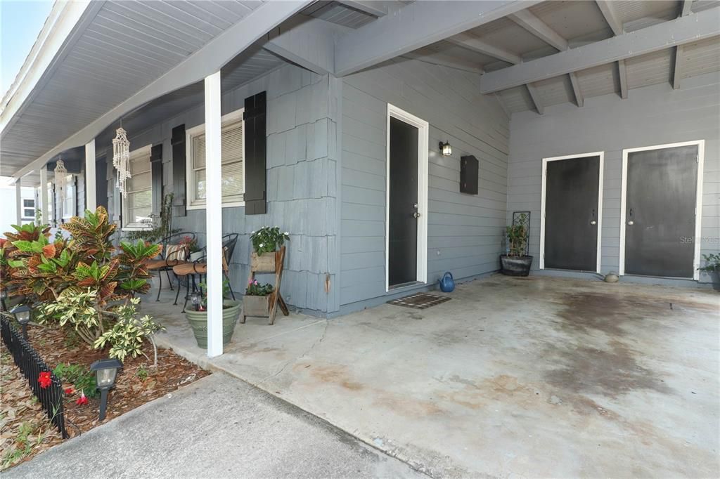 Carport and storage room