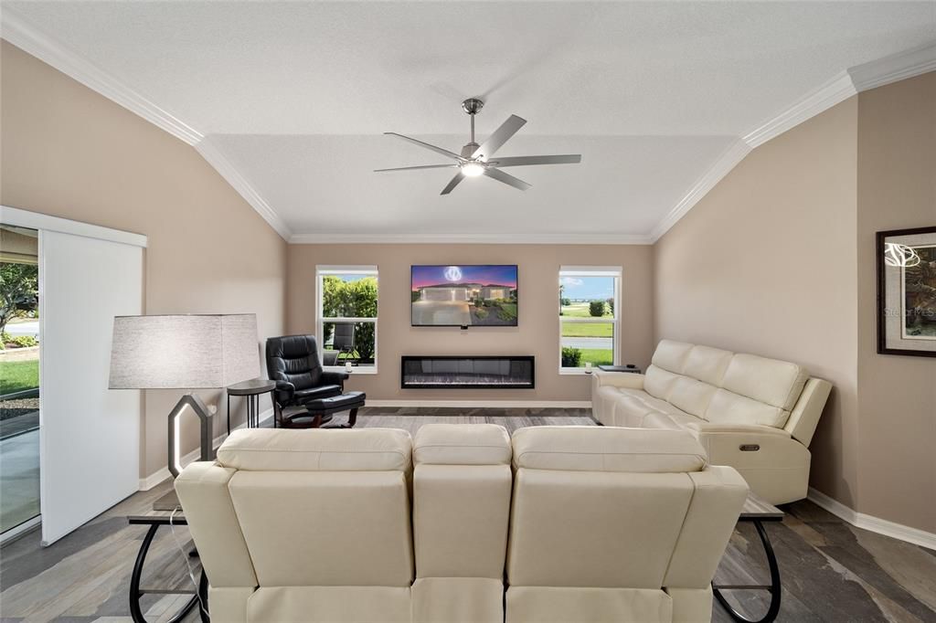 Living Room (View of Patio & Belle Glade Golf Course)