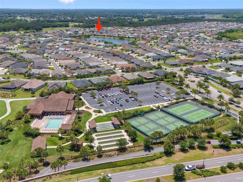 Close proximity to the Burnsed Recreation Center.  Pickle Ball, Tennis, Bocce, Corn Hole, Shuffle Board, Pic Nic Area and Family Swimming Pool.