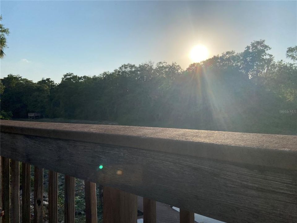 Community deck overlooking river