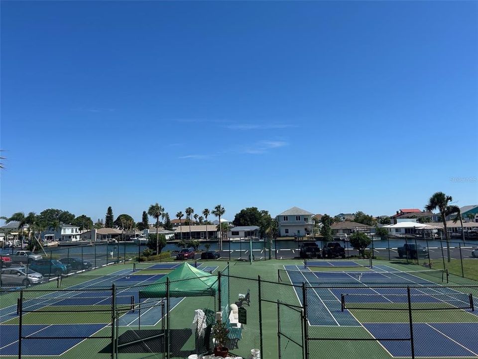 Pickeball is a lively sport enjoyed at Gulf Island.  If you don't know the game, we will teach you.  Tennis is also available.