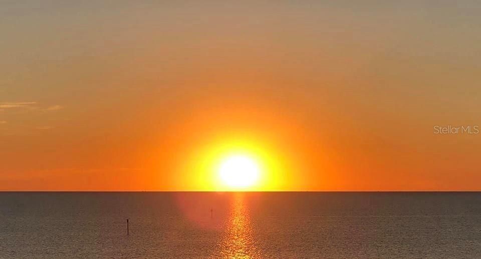 The sunset on the Gulf is a daily delight.