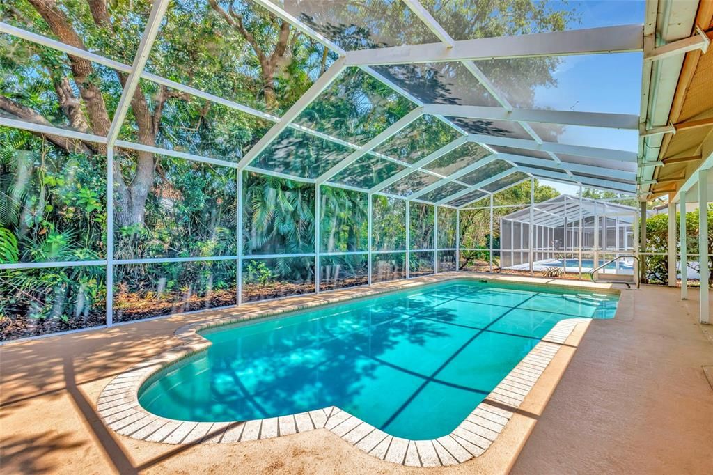 Pool facing nature reserves