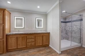 Master Bathroom is huge with his and her sinks & plenty of built in storage!