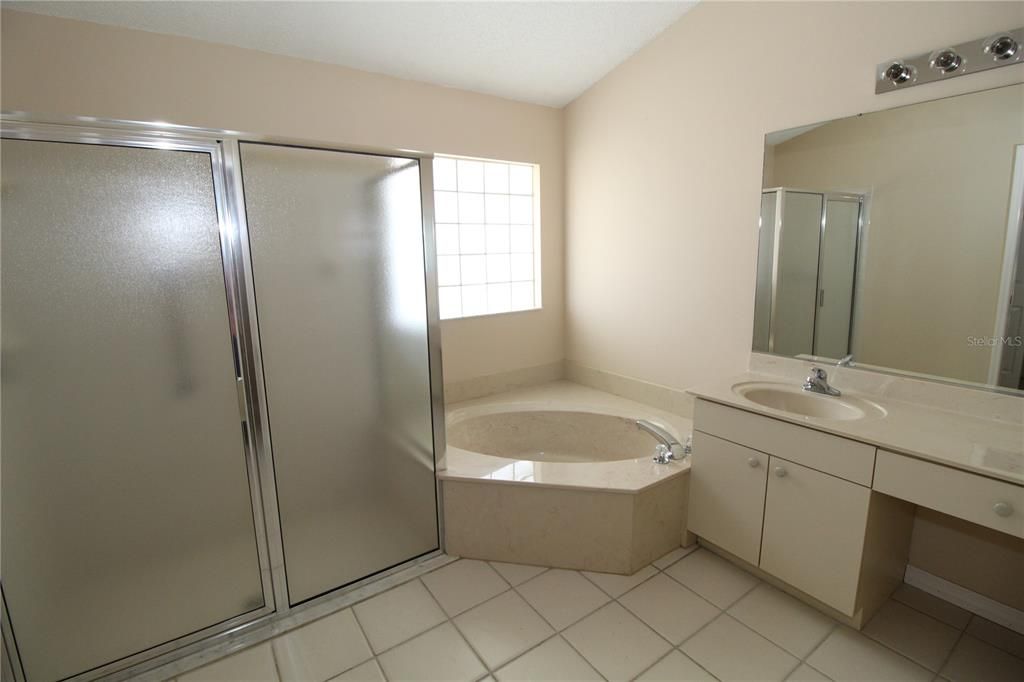 Primary bath, also has a separate water closet