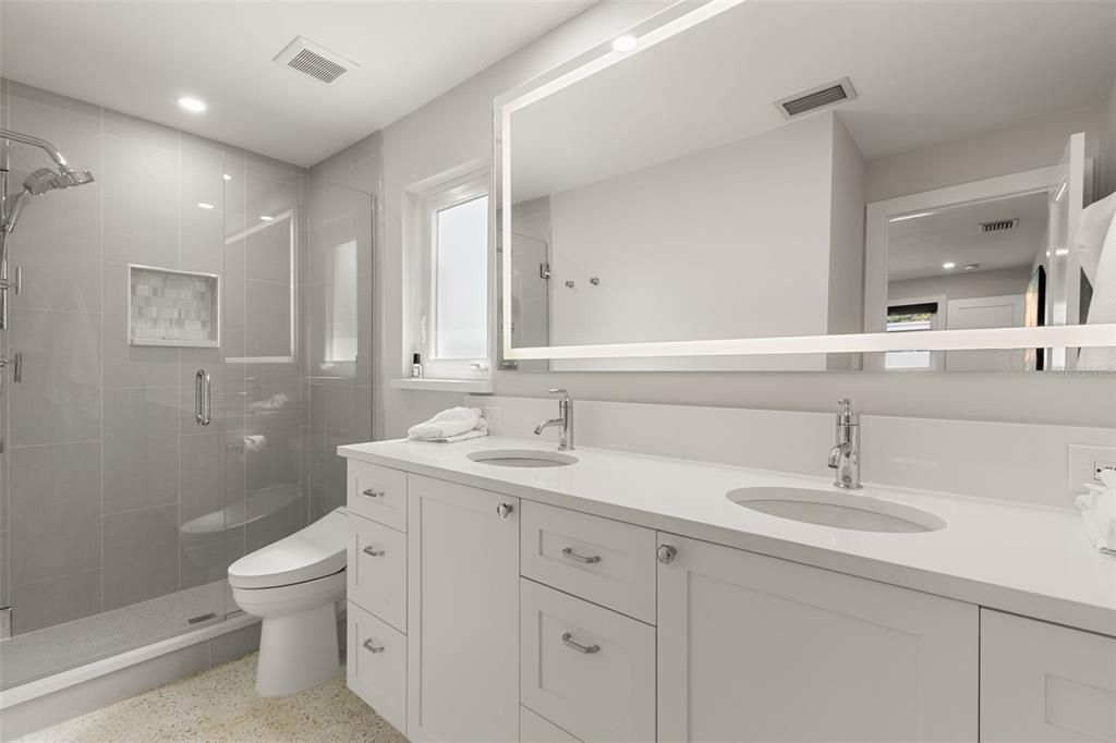 Primary Bath with Double Vanity