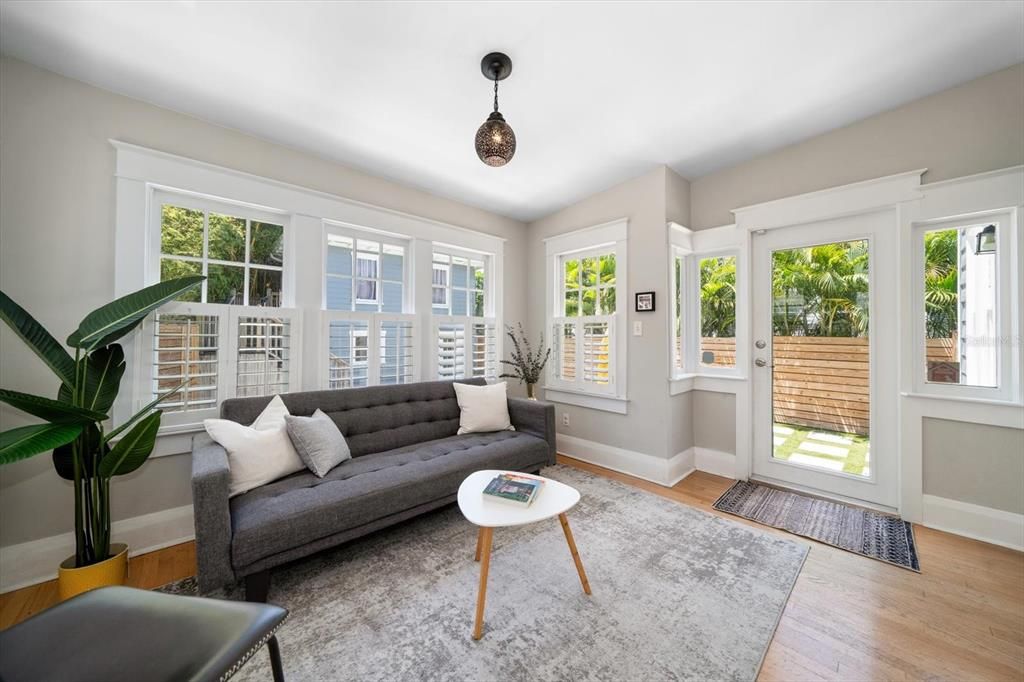 Sitting/sun/reading room situated just off the kitchen