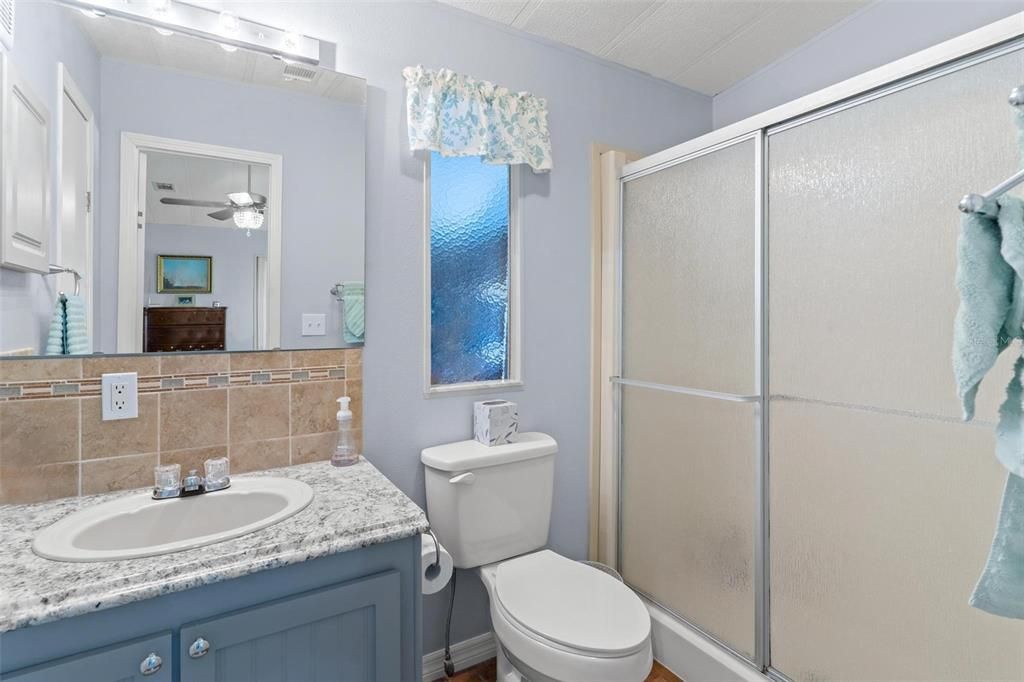 MASTER BATH WITH WALK-IN SHOWER, LINEN CLOSET