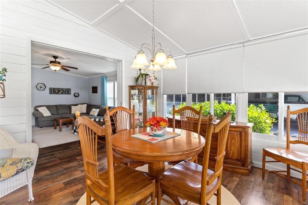 ANOTHER BEAUTIFUL VIEW OF DINING ROOM INTO THE LIVING ROOM AREA