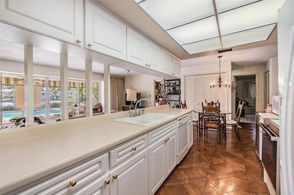 Kitchen opens to the family room