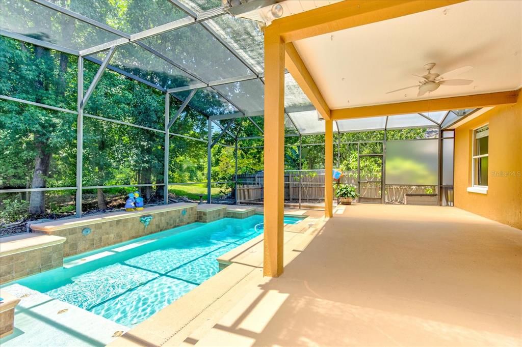 Large pool and greenery as far as the eye can see