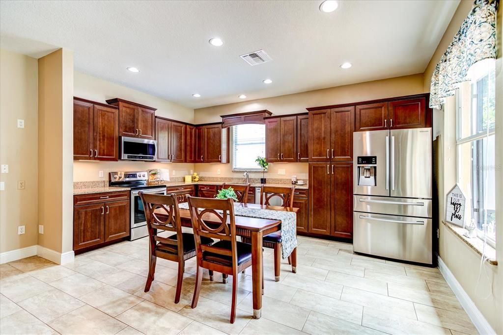 New kitchen with all stainless steel appliances