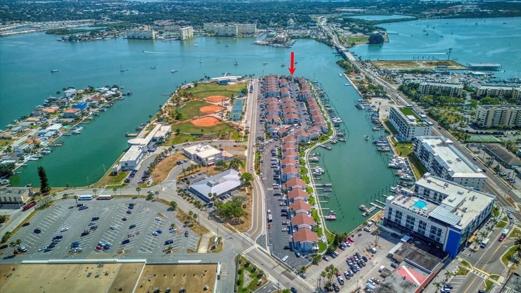 Arial of Madeira Beach Yacht Club