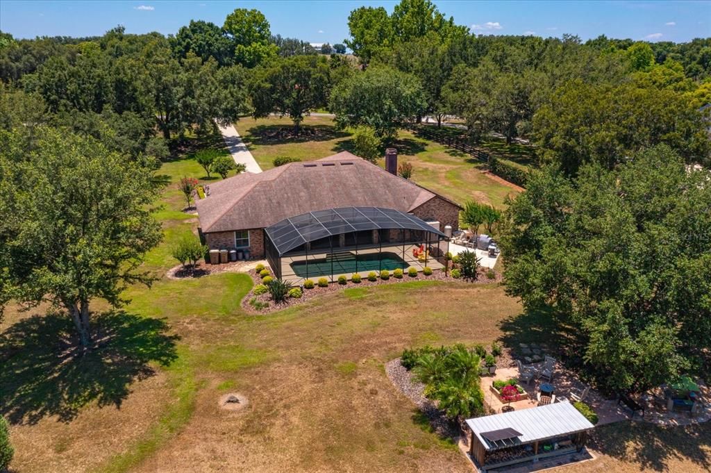 Aerial of Back Yard