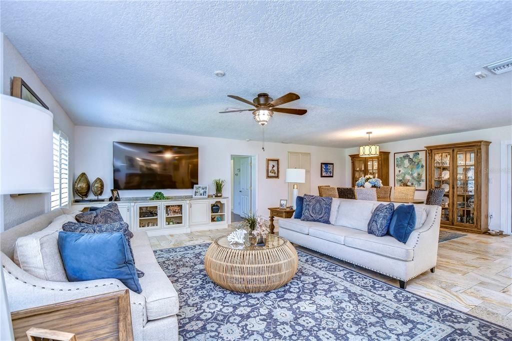 great room has built in tv cabinet!