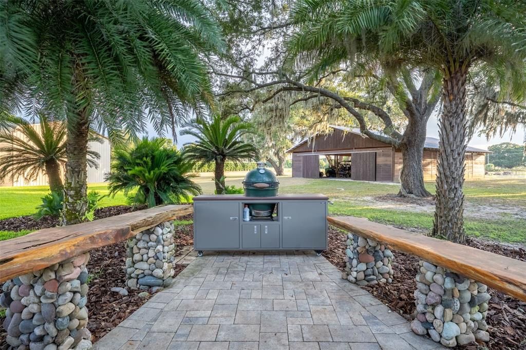 Beautiful stone work on the patio!