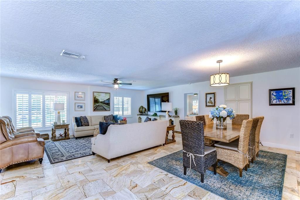 Beautiful travertine floors!