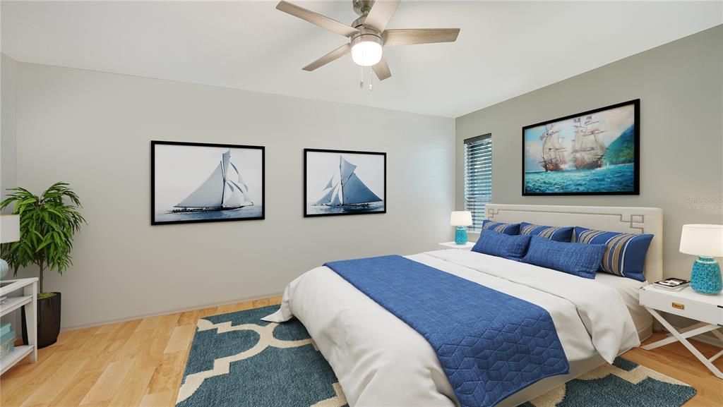 Virtually Staged Bedroom