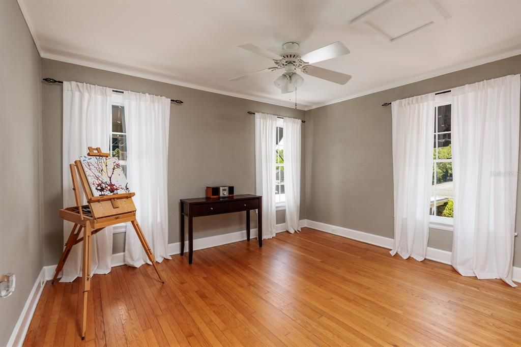 This secondary bedroom gets done of natural light