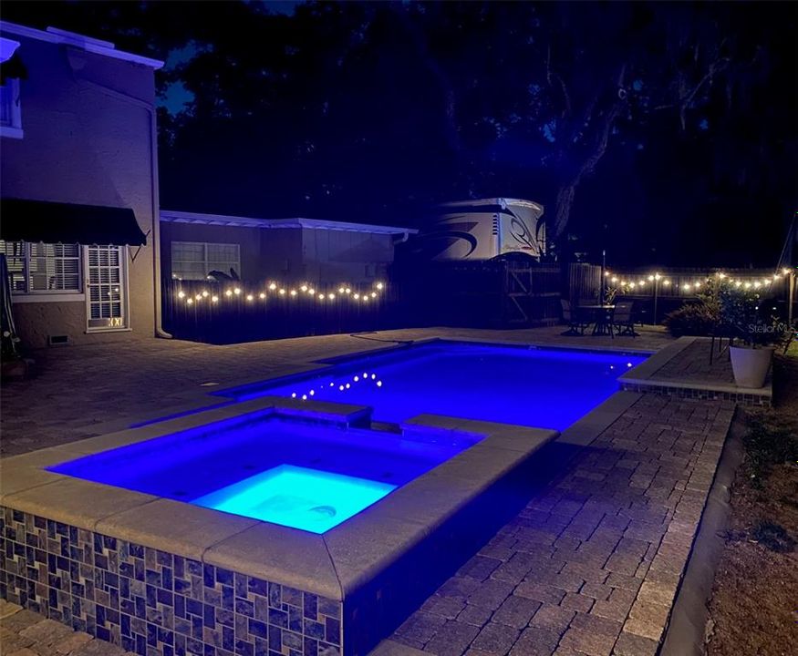 Enjoy an illuminated romantic night swim