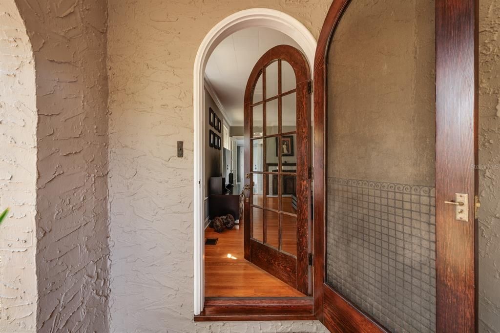 Welcome your guests through this beautiful original door