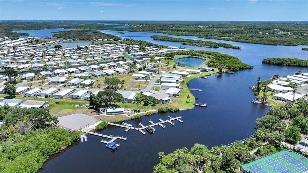 showing the Myakka River from the marina area