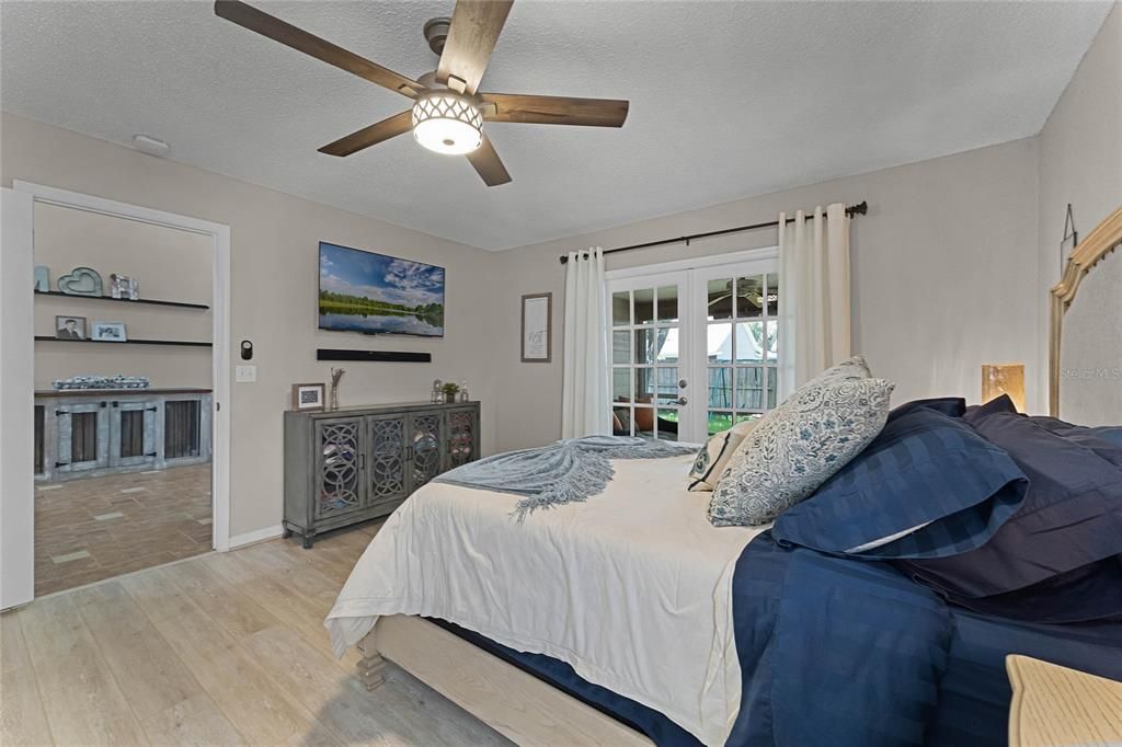 Primary Bedroom with French doors to private lanai