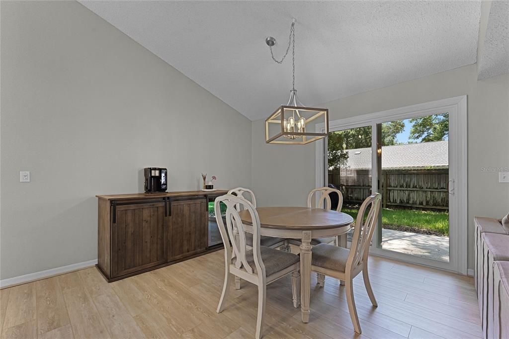 Breakfast nook to back patio/yard