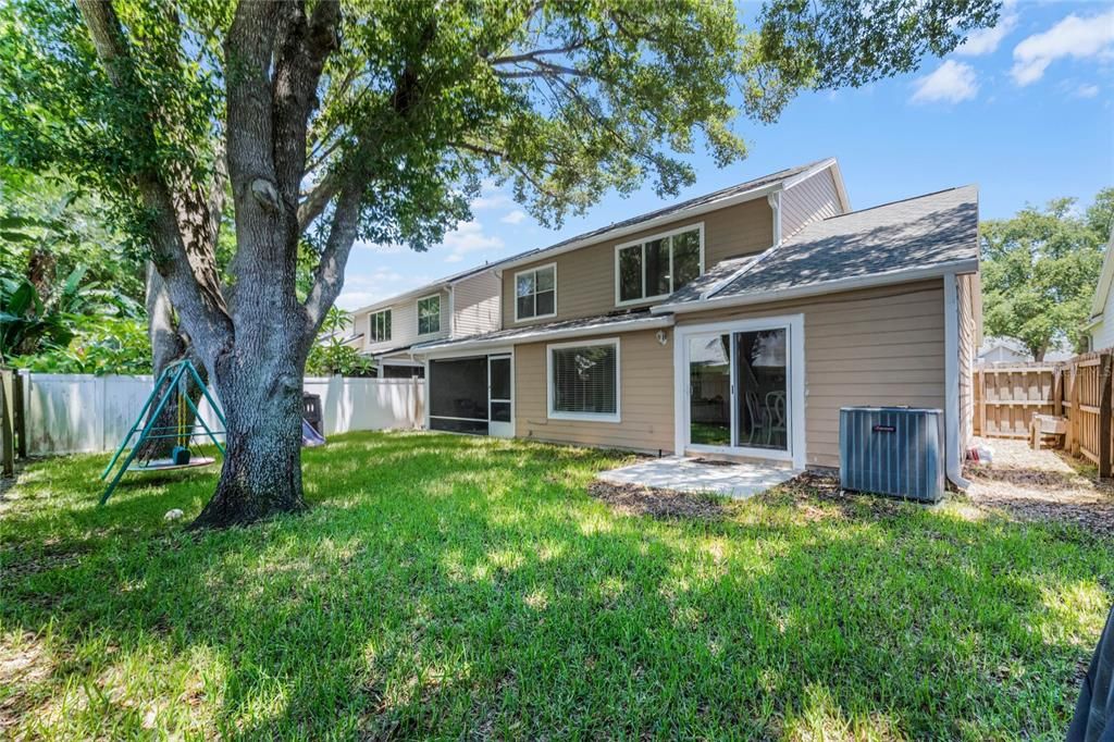 Rear of Home and Backyard