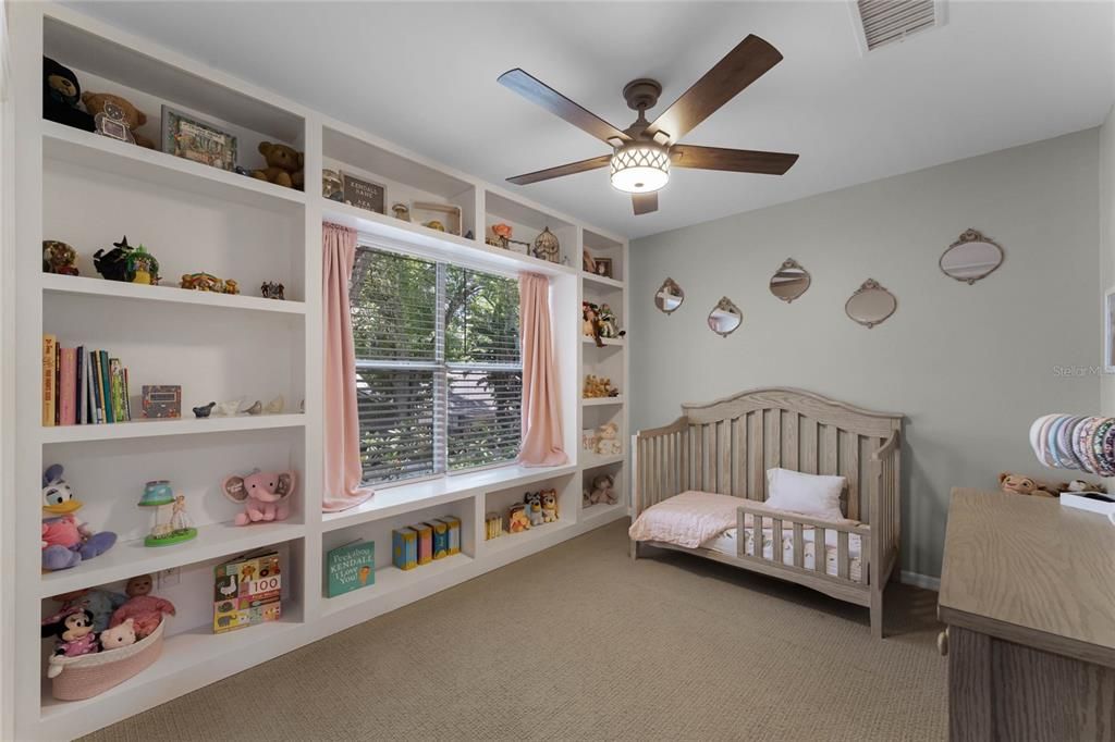 Bedroom 4 with Custom Built-ins