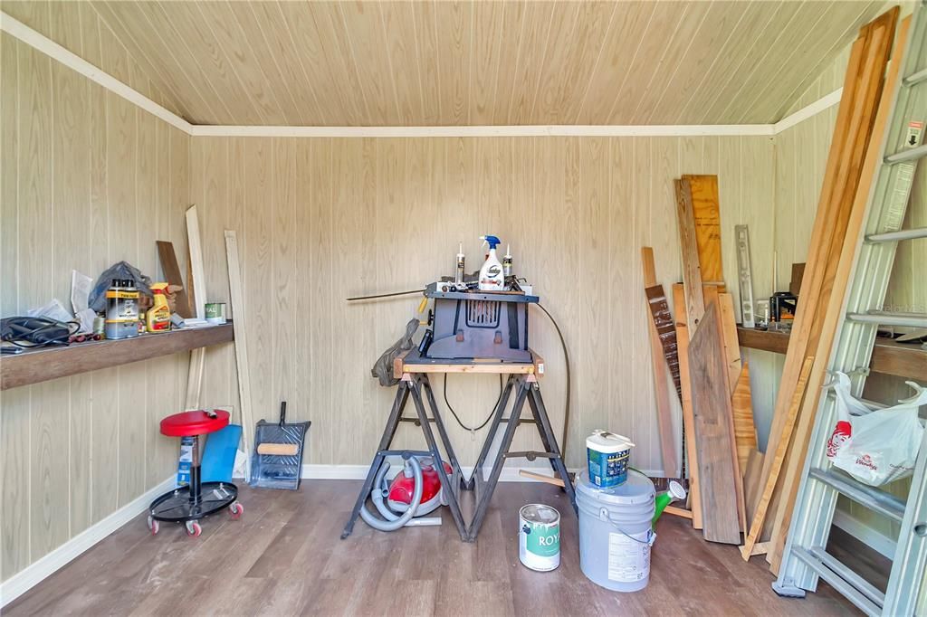 Interior of Shed