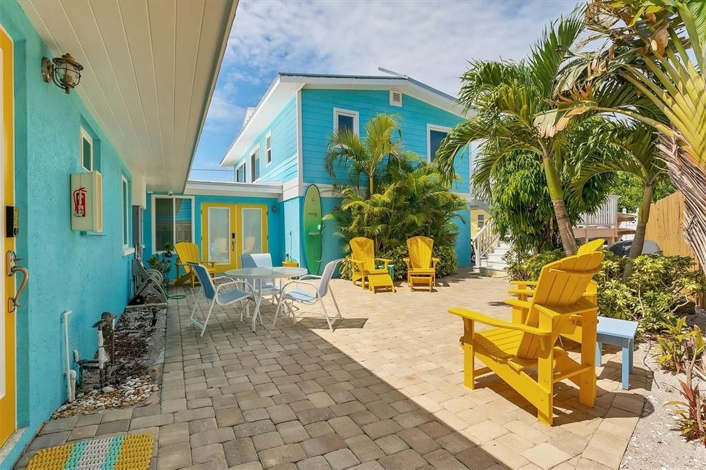 Courtyard surrounded by units