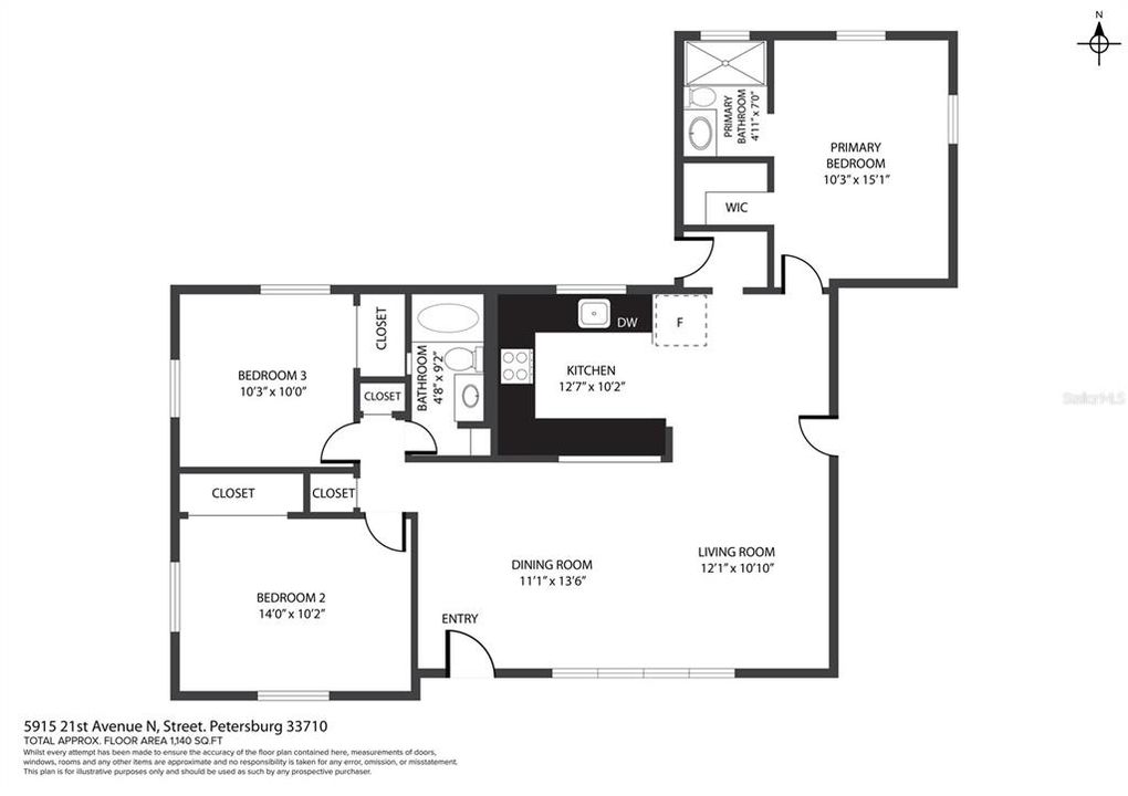 Active With Contract: $474,900 (3 beds, 2 baths, 1206 Square Feet)