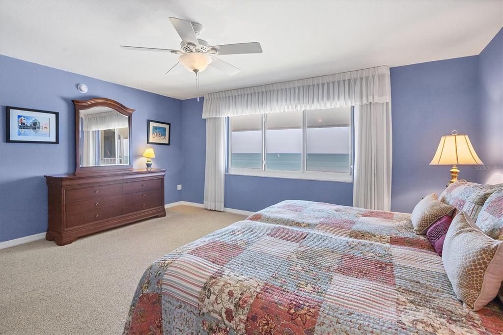 Primary bedroom overlooking Gulf of Mexico