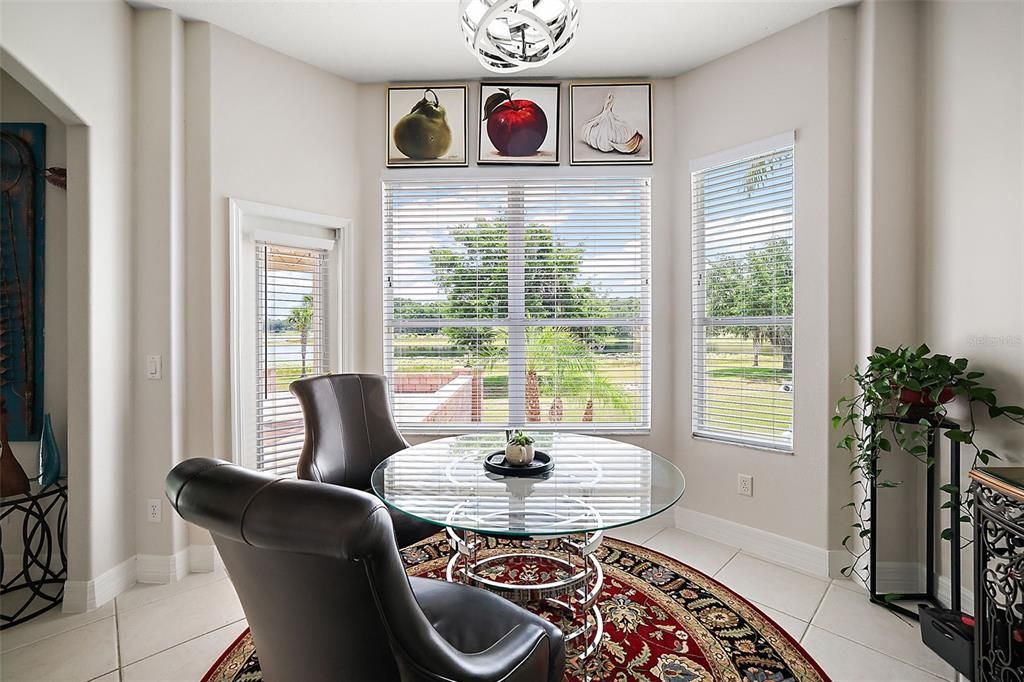 French doors open to a lakefront paradise.