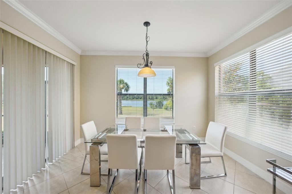 Dining area with the lake view